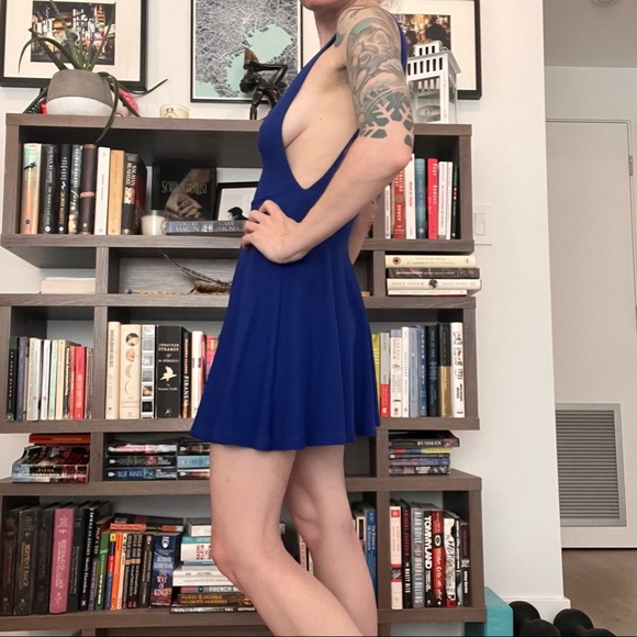 American Apparel Fit and Flare Backless Dress - Picture 2 of 8
